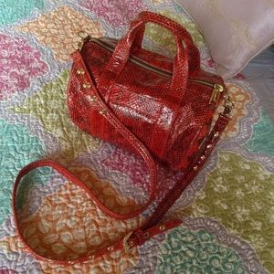 🐉REBECCA MINKOFF Reptile Barrel Crossbody Bag 🐉